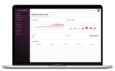 Laptop with dashboard preview