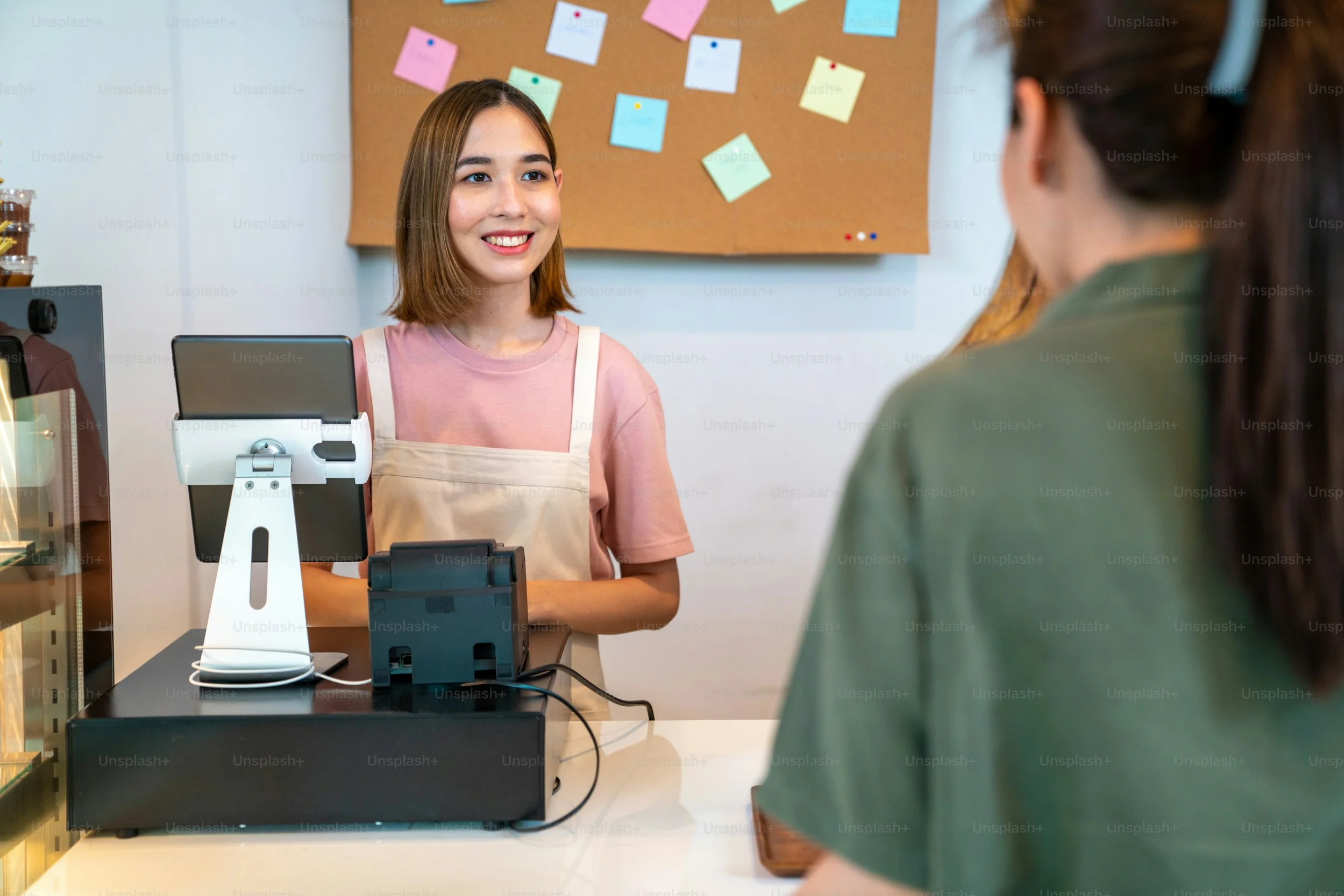 Merchant at checkout
